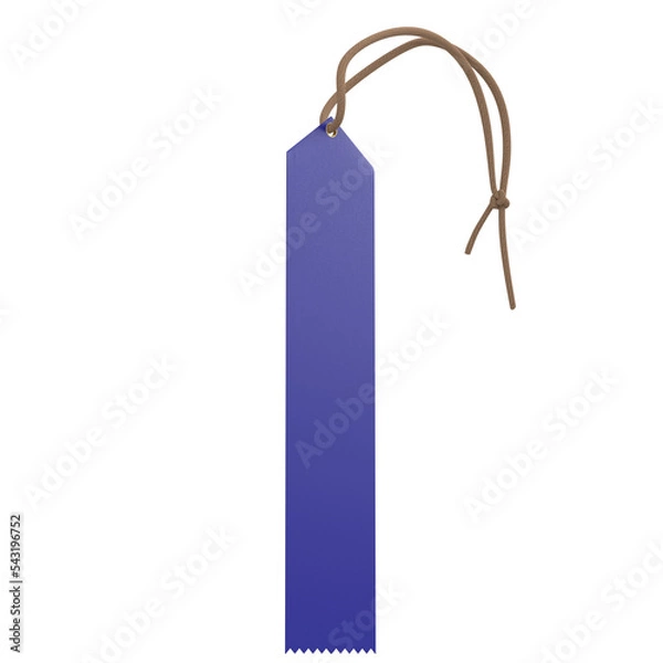Fototapeta 3d rendering illustration of a peaked top ribbon award