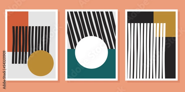 Fototapeta vector abstract boho shape set