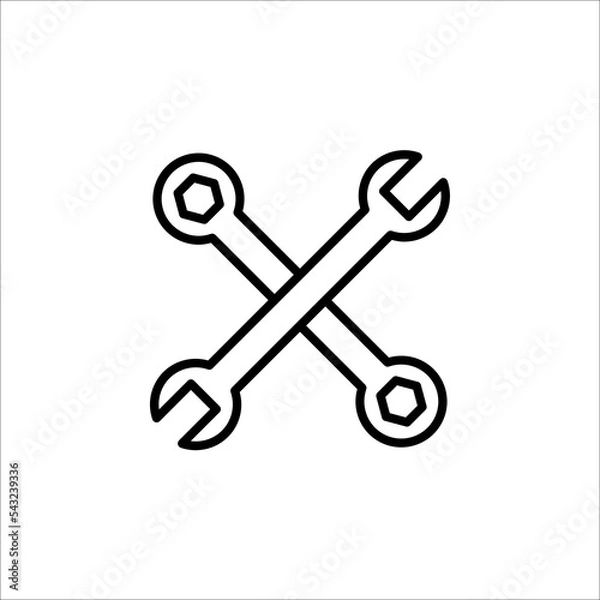 Fototapeta Service Tools icon.vector illustration on white background. color editable