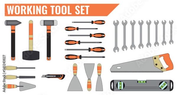 Fototapeta Working Tool Set 26 Piece