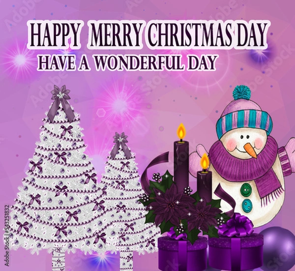 Fototapeta merry christmas holidays decorated with seasonal silver tree
candle light with beautiful presents for children to enjoy this festive with your friends and enjoy with greeting and creative card . 