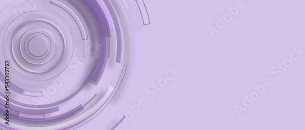 Fototapeta Digital Lavender Color of the Year 2023. Abstract futuristic poster, electronic circuit technology background on lavender pastel. 3D illustration.