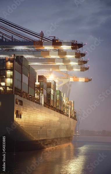 Fototapeta Container Terminal in Hamburg
