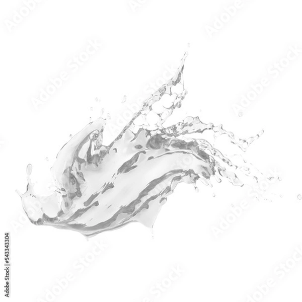 Obraz water splash isolated on white