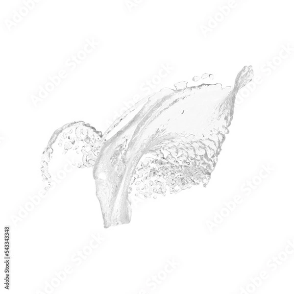 Obraz Isolated water splash effect on transparent background