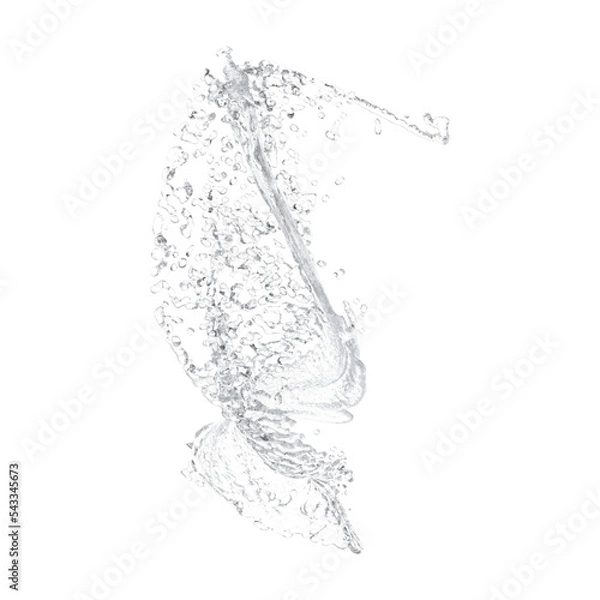 Fototapeta water splash isolated on white transparent background
