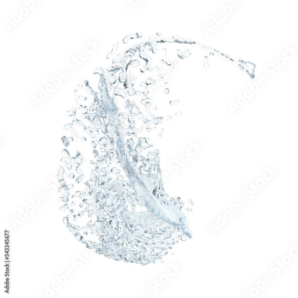 Obraz water splash isolated on white