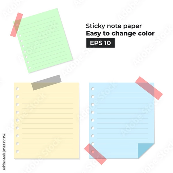 Obraz Sticky note paper illustration