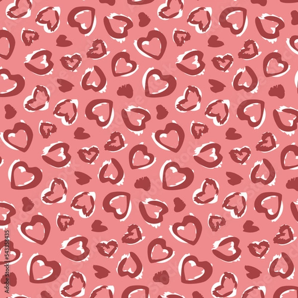 Obraz Heart Leopard Seamless Pattern - Vector