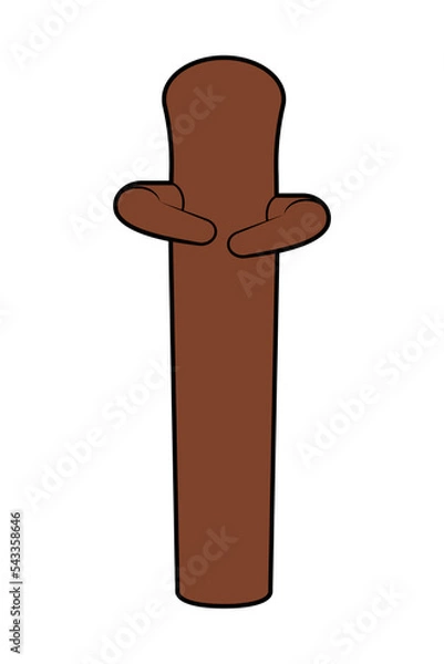Obraz Training dummy with stump pictogram vector illustration.