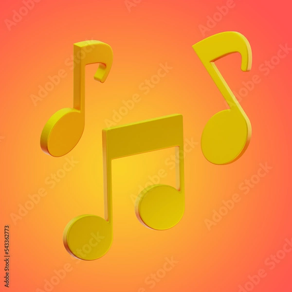 Fototapeta Premium Party music icon 3d rendering on isolated background