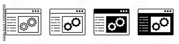 Fototapeta Engineering icon vector set. construction illustration sign collection. designing symbol or logo.