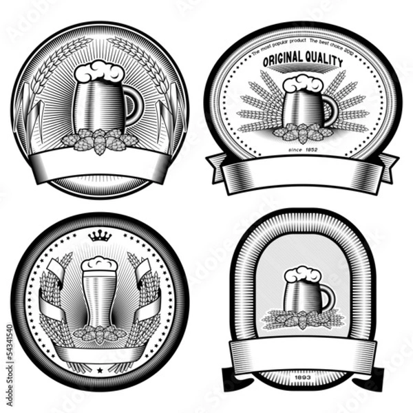 Fototapeta four vector  labels