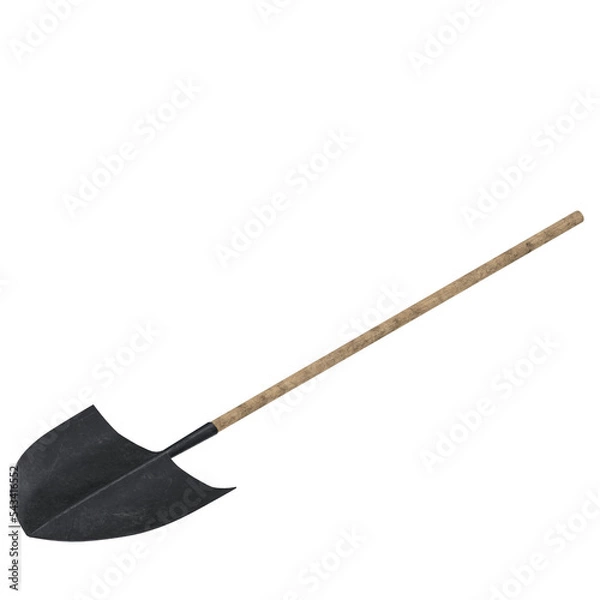 Obraz 3d rendering illustration of a shovel