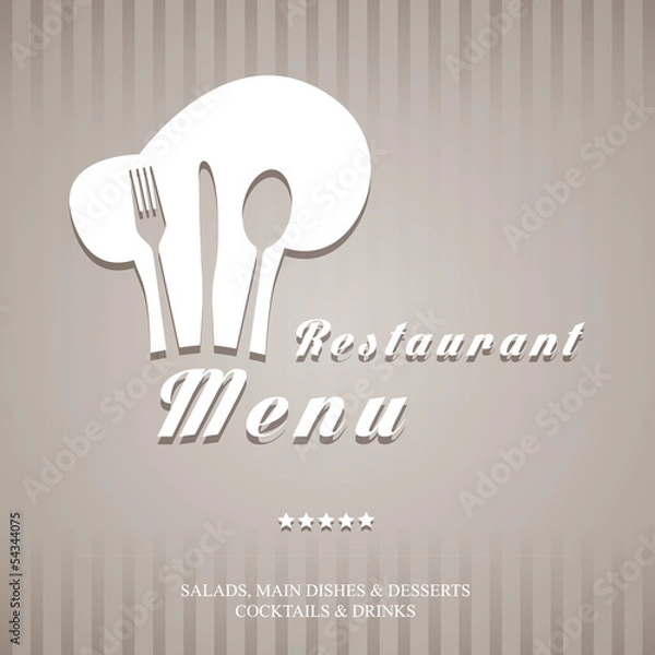 Fototapeta Restaurant menu