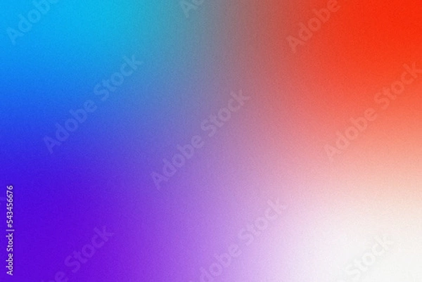 Fototapeta Abstract multicolor red blue purple white orange background. Grain gradient backdrop with place for text. Blurred pattern for your graphic design, banner, poster, card