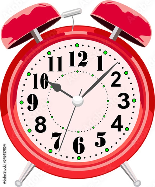 Obraz Red alarm isolated on the white background