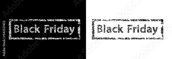 Fototapeta Black friday icon on white and black background.