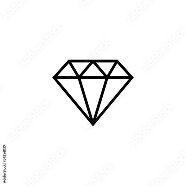 Obraz Diamond icon vector illustration. diamond gems sign and symbol
