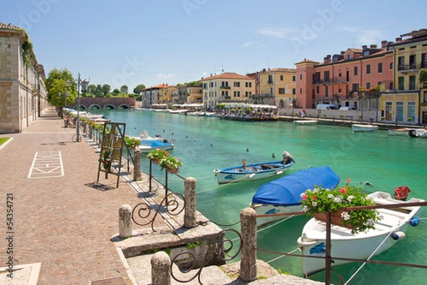 Obraz Peschiera del Garda, Italien, Mincio, Boote