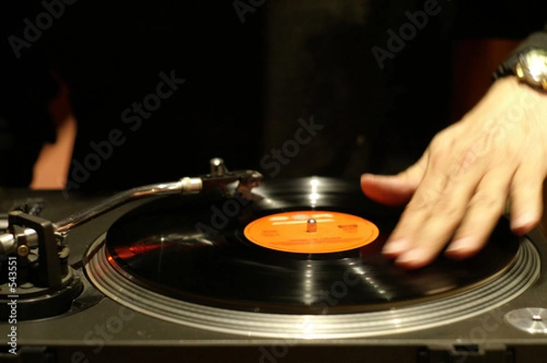 Obraz scratching the record