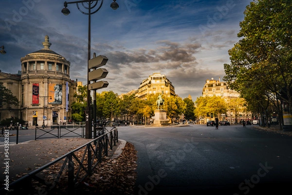 Fototapeta パリの夕焼けの街並み