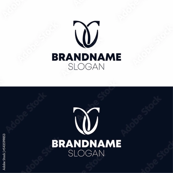 Fototapeta the letters CC. vector logo monogram alphabet minimalist design