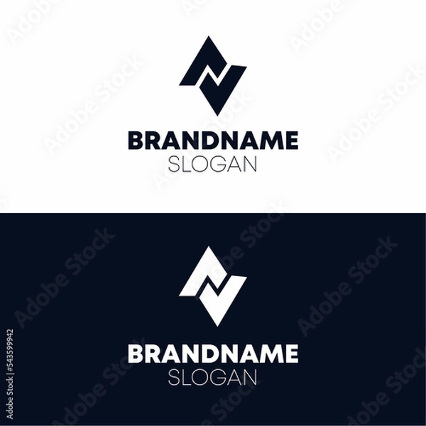 Fototapeta the letters AV. vector logo monogram alphabet minimalist design