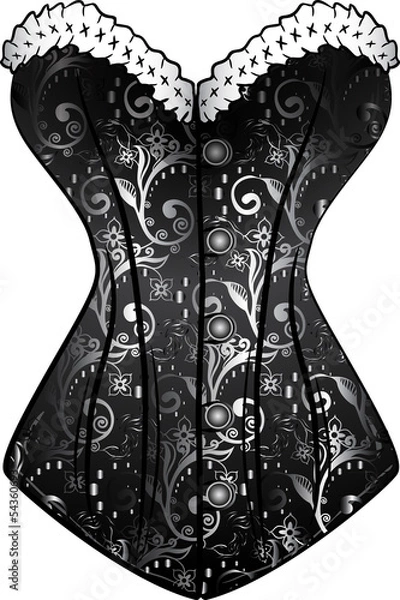 Obraz czarny gorset