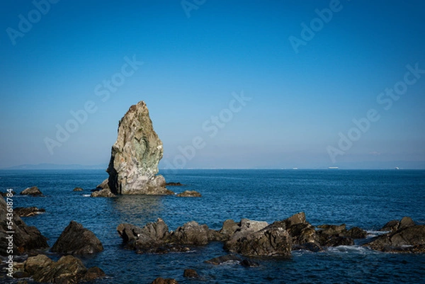 Obraz 瀬戸内海のパワースポット、沼島の上立神岩