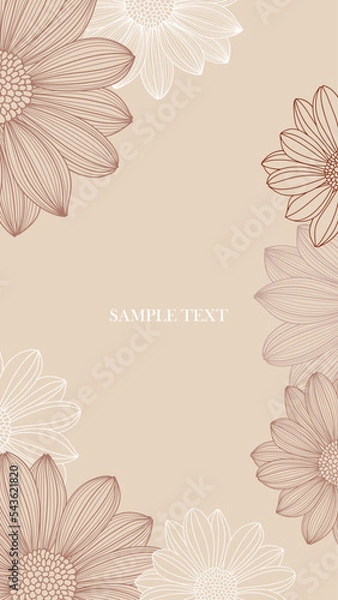 Fototapeta Abstract pattern with flowers gerbera.