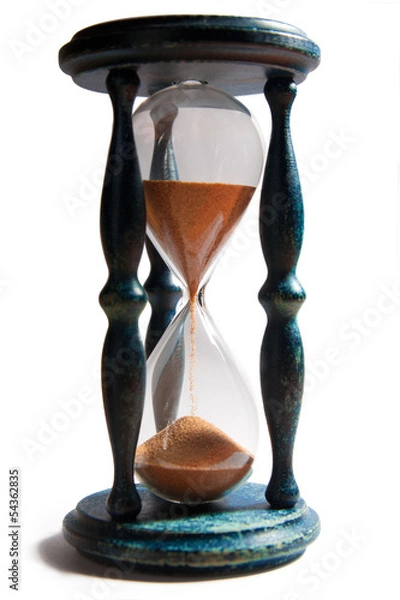 Obraz Sand-glass isolated on white background