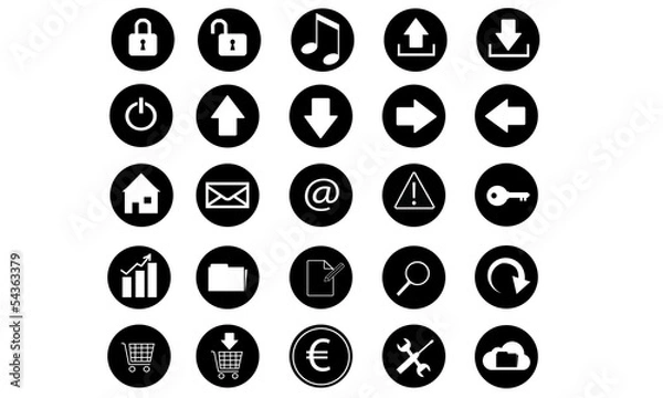 Fototapeta Internet Icons