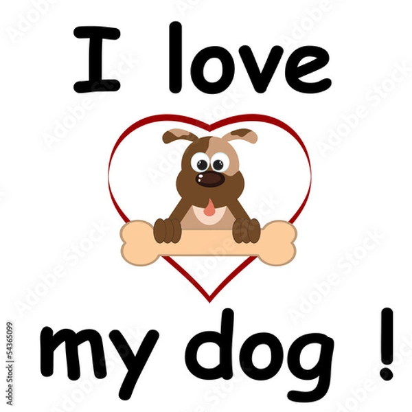 Obraz I love my dog