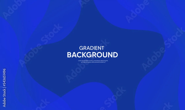 Obraz Abstract blue wave background, Blue banner