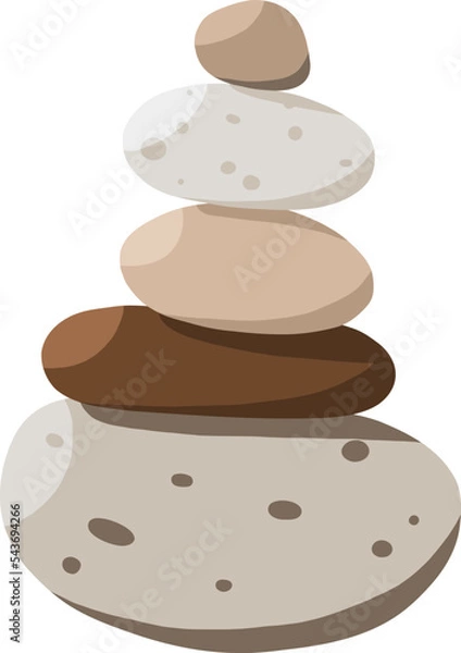 Fototapeta Vector stack of colorful stones