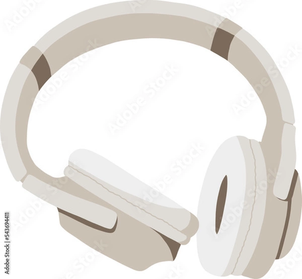 Obraz Vector white over ear headphones