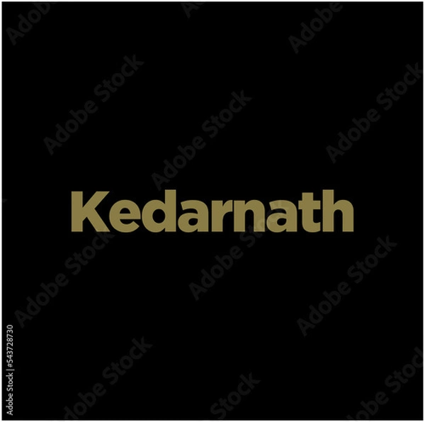 Obraz Kedarnath (lord Shiva)Jyotiringa typography. Kedarnath lettering.