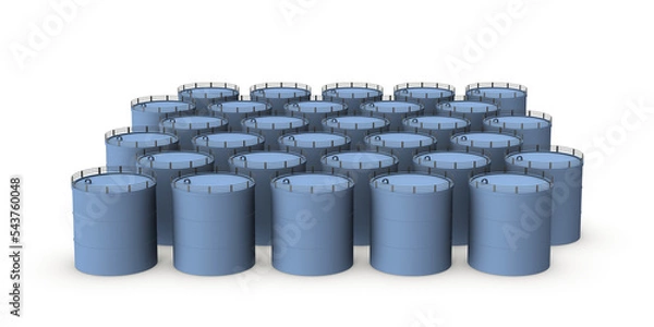 Obraz 大量に並ぶ処理水タンク