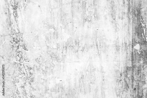 Fototapeta White Stained Concrete Wall Texture for Background.