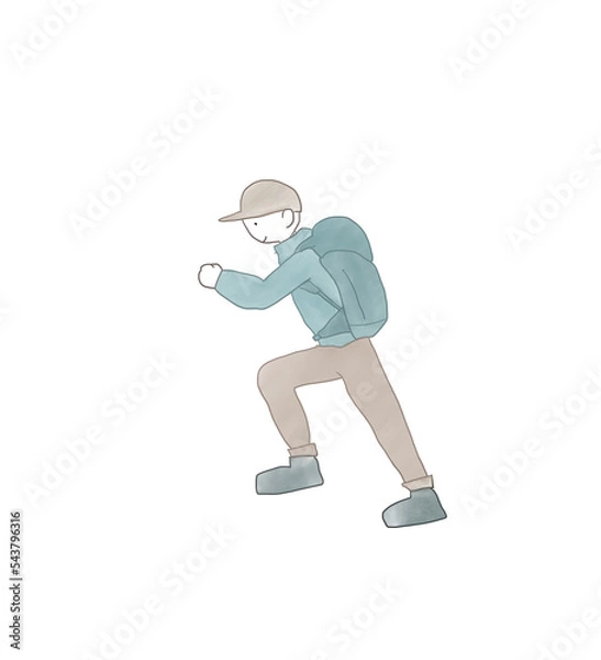 Obraz 登山をしている人