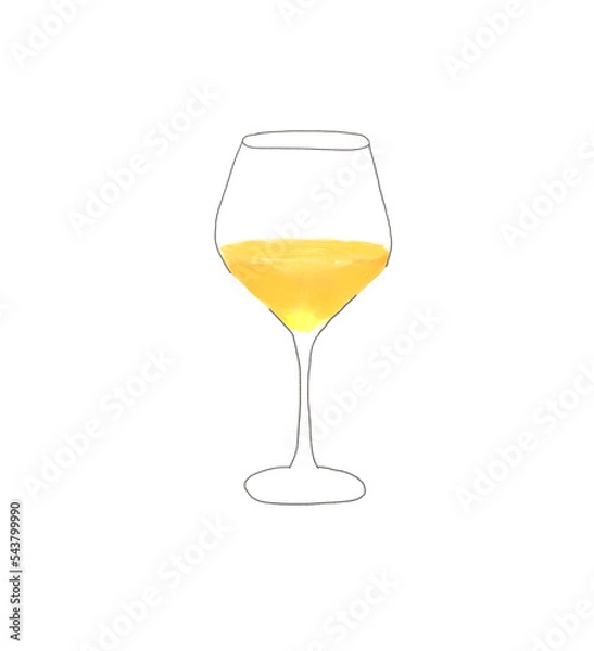 Obraz グラスに入った白ワイン