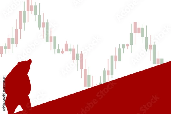 Obraz  Market grand trading bullish bearish chart background stock, cryptocurrency profit data graph investment 