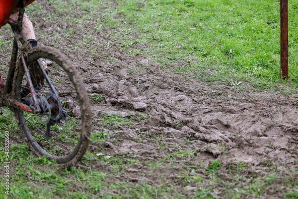 Obraz Cyclocross, Radquer, Hintergrund für Einladung, 