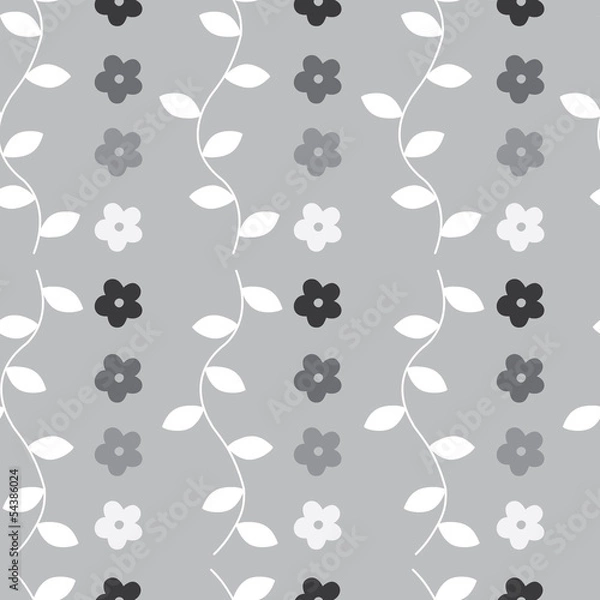 Obraz Seamless of flower background pattern , Vector illustration