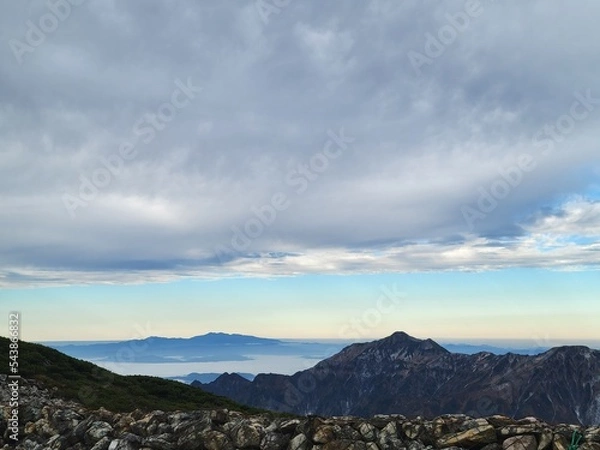 Obraz 笠ヶ岳と白山遠望