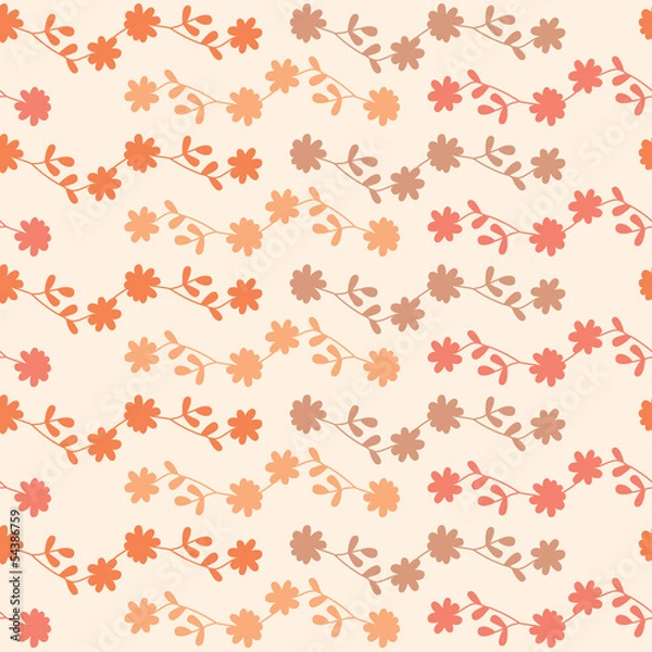 Obraz Seamless pattern of flower background , Vector illustration