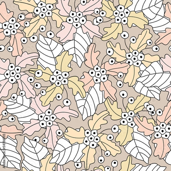 Obraz Seamless of flower background pattern , Vector illustration