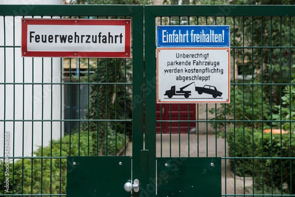 Obraz Feuerwehrzufahrt