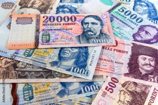 Fototapeta Hungarian forint banknotes